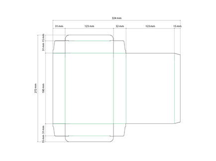 キャラメル箱4展開図